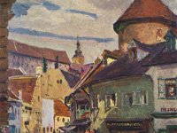 Slika. Splavnica i ulica Potok (današnja Tkalčićeva), oko 1915